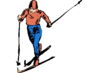 Sticker Custom Preview Image #119228 Sports Brush Stroke Skier Cross Country