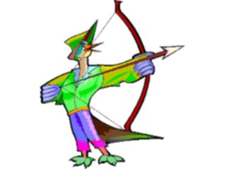 Sticker Custom Preview Image #119264 Sports Cartoons Archery Bird