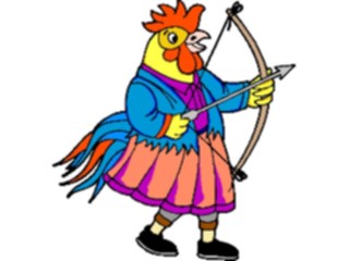 Sticker Custom Preview Image #119265 Sports Cartoons Archery Rooster