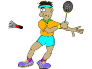 Sticker Custom Preview Image #119291 Sports Cartoons Badminton01