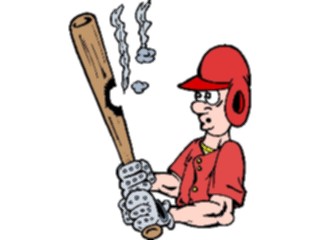 Sticker Custom Preview Image #119369 Sports Cartoons Baseball Burned Bat