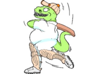 Sticker Custom Preview Image #119380 Sports Cartoons Baseball Dinosaur3