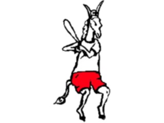 Sticker Custom Preview Image #119386 Sports Cartoons Baseball Donkey