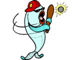 Sticker Custom Preview Image #119391 Sports Cartoons Baseball Fish