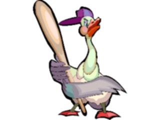 Sticker Custom Preview Image #119398 Sports Cartoons Baseball Goose