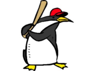 Sticker Custom Preview Image #119400 Sports Cartoons Baseball Penguin