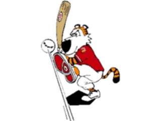 Sticker Custom Preview Image #119488 Sports Cartoons Baseball Tiger