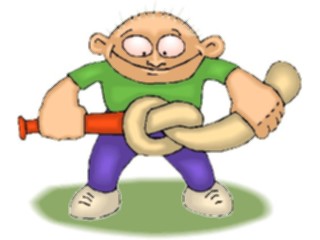 Sticker Custom Preview Image #119489 Sports Cartoons Baseball Twisting Bat