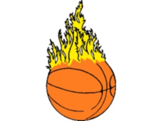 Sticker Custom Preview Image #119523 Sports Cartoons Basketball Ballon Fire