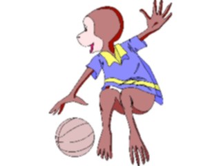 Sticker Custom Preview Image #119527 Sports Cartoons Basketball Chimp