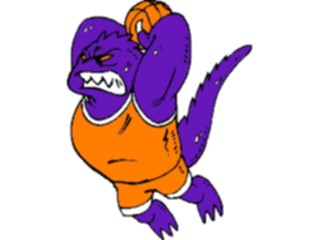Sticker Custom Preview Image #119530 Sports Cartoons Basketball Dino1