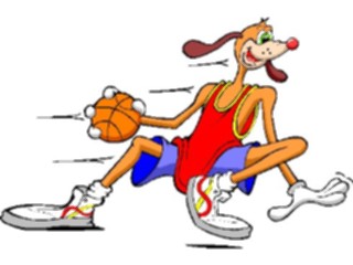 Sticker Custom Preview Image #119532 Sports Cartoons Basketball Dog