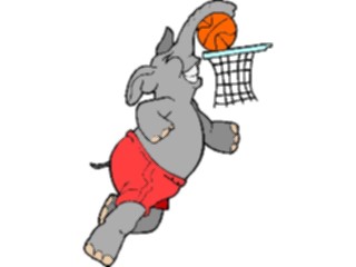 Sticker Custom Preview Image #119537 Sports Cartoons Basketball Elephant