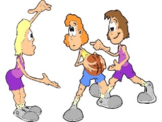 Sticker Custom Preview Image #119541 Sports Cartoons Basketball Girls