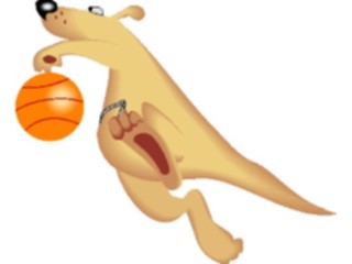 Sticker Custom Preview Image #119546 Sports Cartoons Basketball Kangaroo2