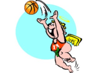 Sticker Custom Preview Image #119614 Sports Cartoons Basketball Player Cherub