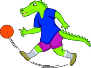 Sticker Custom Preview Image #119615 Sports Cartoons Basketball Player Gator