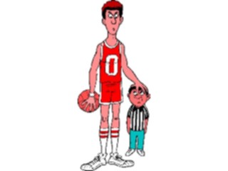 Sticker Custom Preview Image #119617 Sports Cartoons Basketball Player Referee