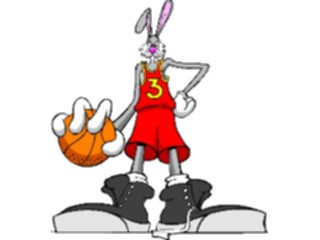 Sticker Custom Preview Image #119640 Sports Cartoons Basketball Rabbit2