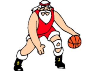 Sticker Custom Preview Image #119644 Sports Cartoons Basketball Santa