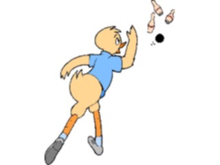 Sticker Custom Preview Image #119716 Sports Cartoons Bowler Chick