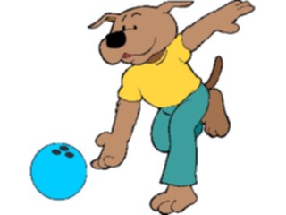 Sticker Custom Preview Image #119720 Sports Cartoons Bowler Dog2