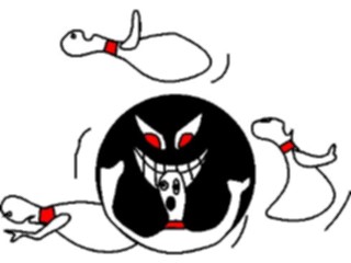 Sticker Custom Preview Image #119729 Sports Cartoons Bowling Ball Evil