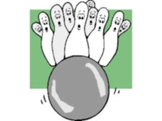 Sticker Custom Preview Image #119753 Sports Cartoons Bowling Pins Scared