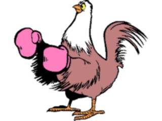 Sticker Custom Preview Image #119796 Sports Cartoons Boxer Chicken