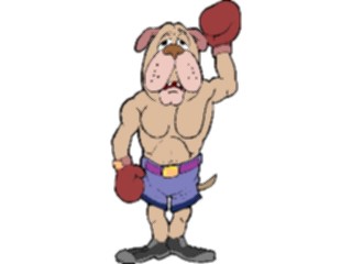 Sticker Custom Preview Image #119798 Sports Cartoons Boxer Dog