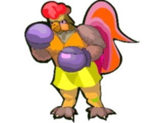 Sticker Custom Preview Image #119807 Sports Cartoons Boxer Rooster