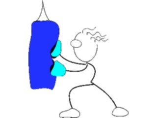 Sticker Custom Preview Image #119809 Sports Cartoons Boxer Training
