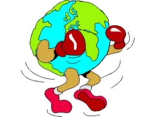 Sticker Custom Preview Image #119817 Sports Cartoons Boxing Globe