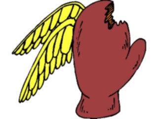 Sticker Custom Preview Image #119820 Sports Cartoons Boxing Glovewith Wings