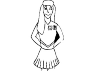 Sticker Custom Preview Image #119834 Sports Cartoons Cheerleader03