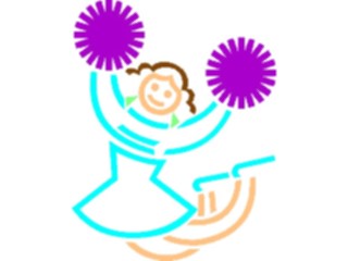 Sticker Custom Preview Image #119840 Sports Cartoons Cheerleader09