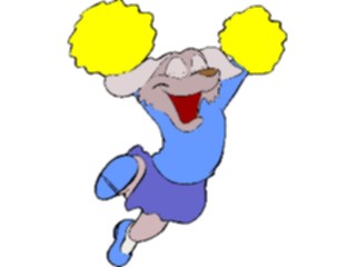 Sticker Custom Preview Image #119844 Sports Cartoons Cheerleader Dog