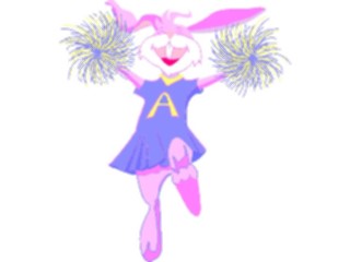 Sticker Custom Preview Image #119849 Sports Cartoons Cheerleader Rabbit