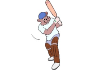 Sticker Custom Preview Image #119899 Sports Cartoons Cricket Bear