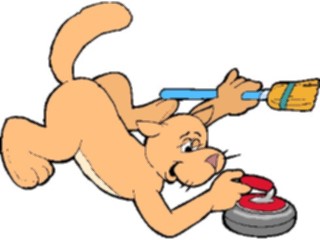 Sticker Custom Preview Image #119909 Sports Cartoons Curling Cougar
