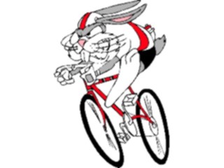 Sticker Custom Preview Image #119928 Sports Cartoons Cyclist Rabbit