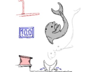 Sticker Custom Preview Image #119946 Sports Cartoons Diver Dolphin