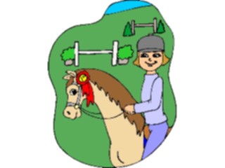 Sticker Custom Preview Image #119957 Sports Cartoons Equestrian Champion