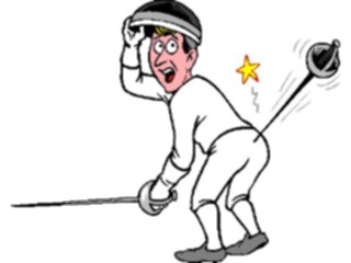 Sticker Custom Preview Image #119990 Sports Cartoons Fencing11