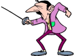 Sticker Custom Preview Image #119996 Sports Cartoons Fencing17