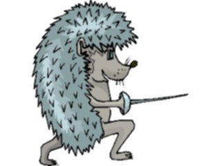 Sticker Custom Preview Image #120001 Sports Cartoons Fencing Hedgehog