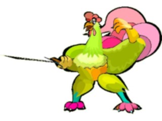 Sticker Custom Preview Image #120002 Sports Cartoons Fencing Rooster