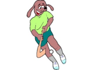 Sticker Custom Preview Image #120022 Sports Cartoons Field Hockey Dog