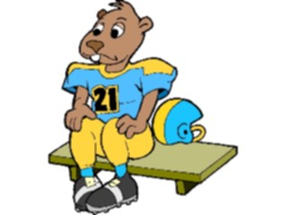 Sticker Custom Preview Image #120044 Sports Cartoons Football Beaver