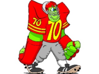 Sticker Custom Preview Image #120056 Sports Cartoons Football Green Beast